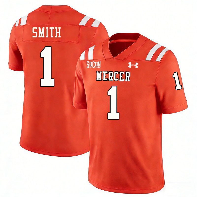 Mercer Bears #1 DJ Smith College Football Jerseys,Uniforms Stitched-Orange